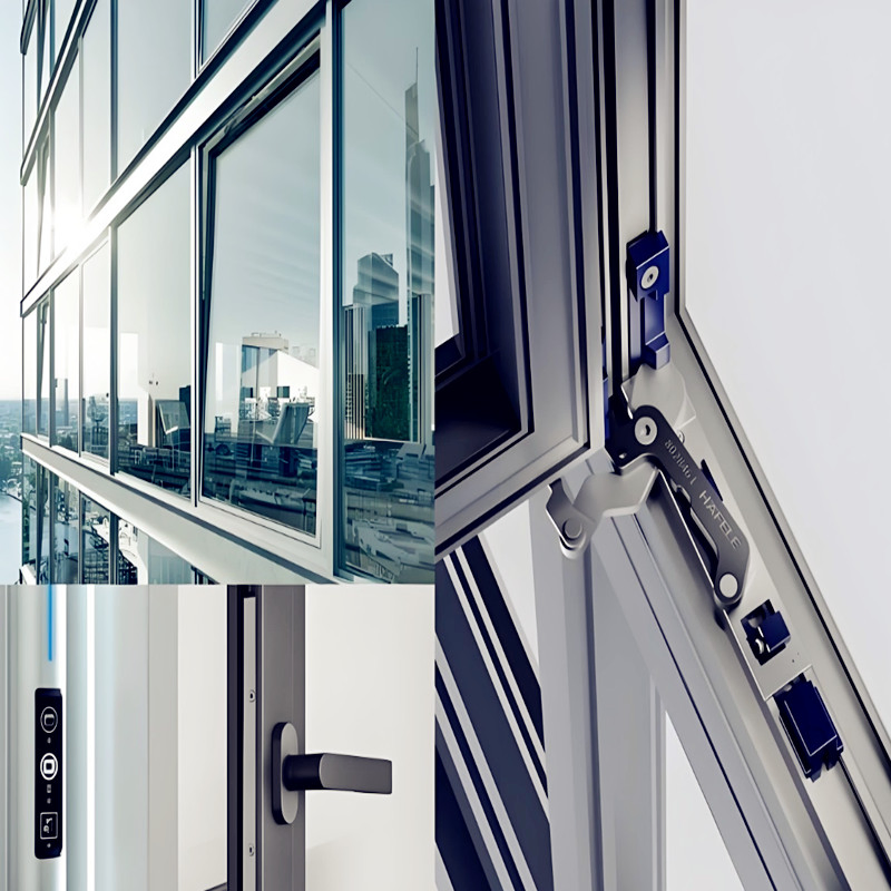 Top Quality European Style Double Glazed Aluminum Casement Window with Stainless Net