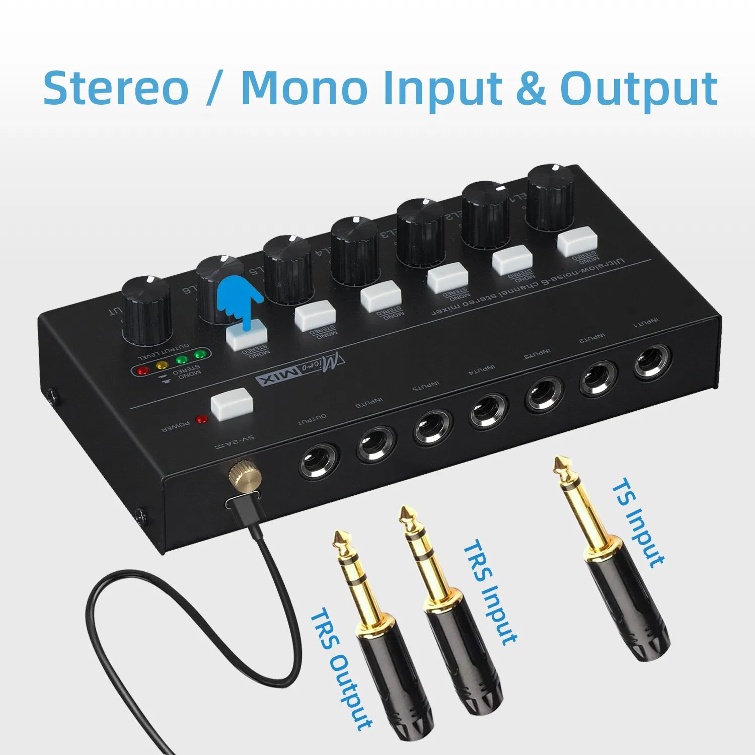 Sdondz Mx600-USB Professional 6-Channel Audio Mixer for Stage and Studio