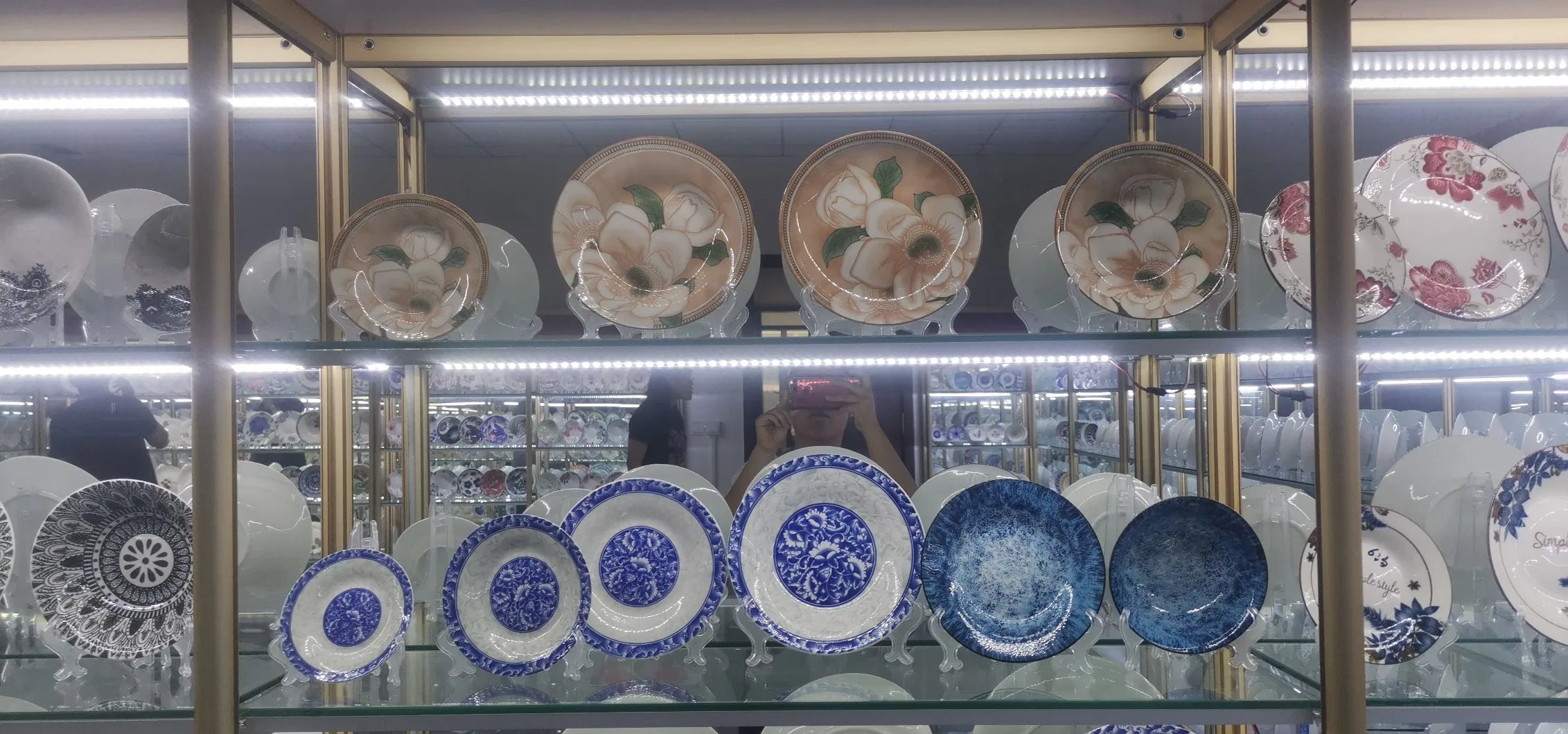 Stamp Decal Eco-Friendly Healthy Reuse Multicolor Ceramic Porcelain Tableware 6"-9" Rice Plate Soup