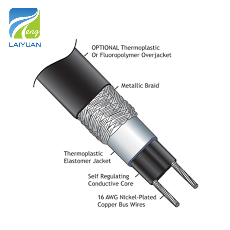 Laiyuan Electric Heating Cable Pipe Freeze Protection Self Regulating Heating Cable