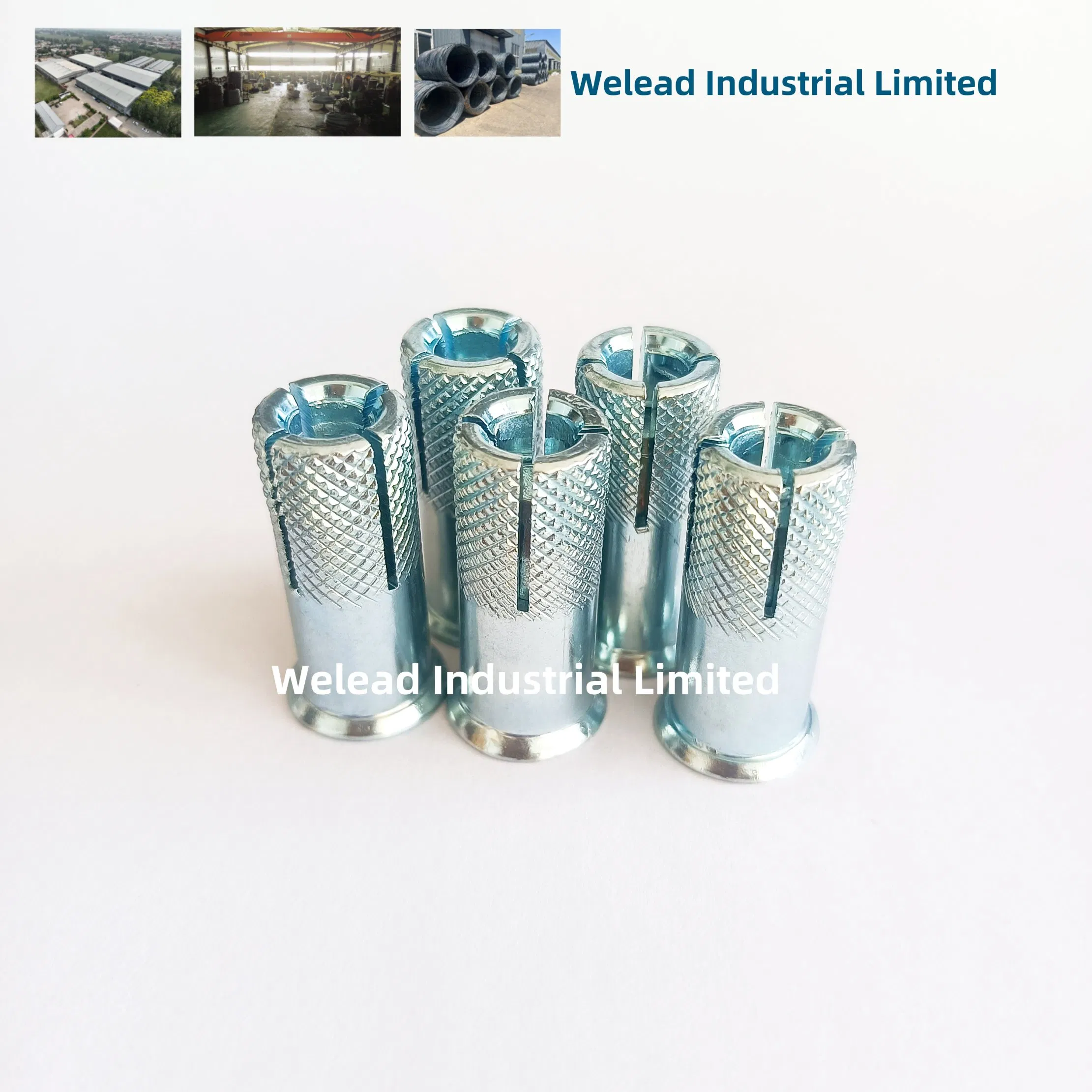 Дроп-ин анкер с гайкой для бетона, оцинкованный