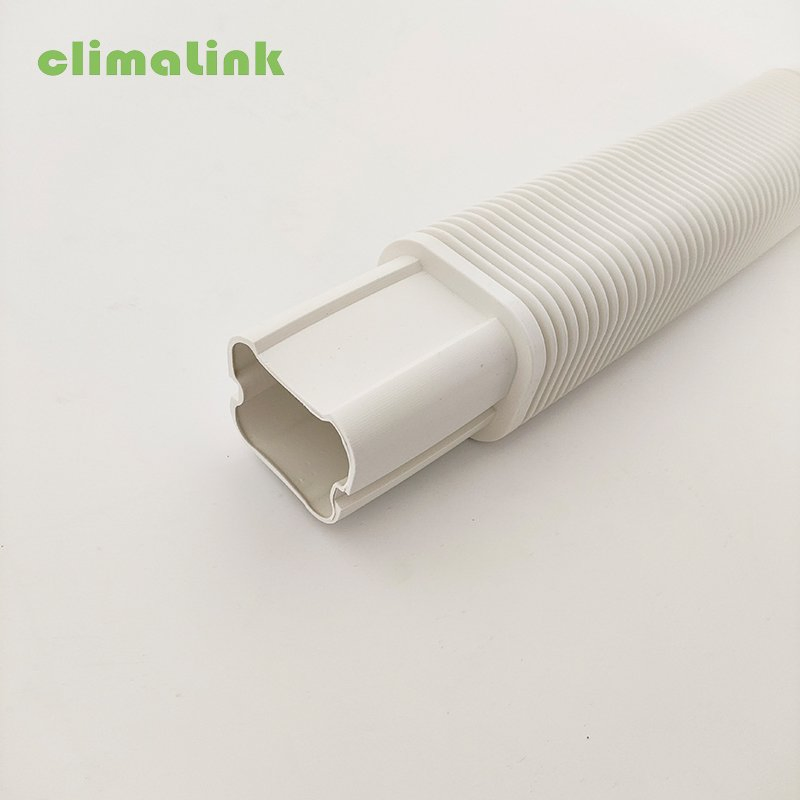 Manufacturer AC Accessories Mini Split Spare Parts Decorative Air Condiioner Duct Pipe Cover PVC Plastic AC Line Set Cover Kit for Home DIY Decotation
