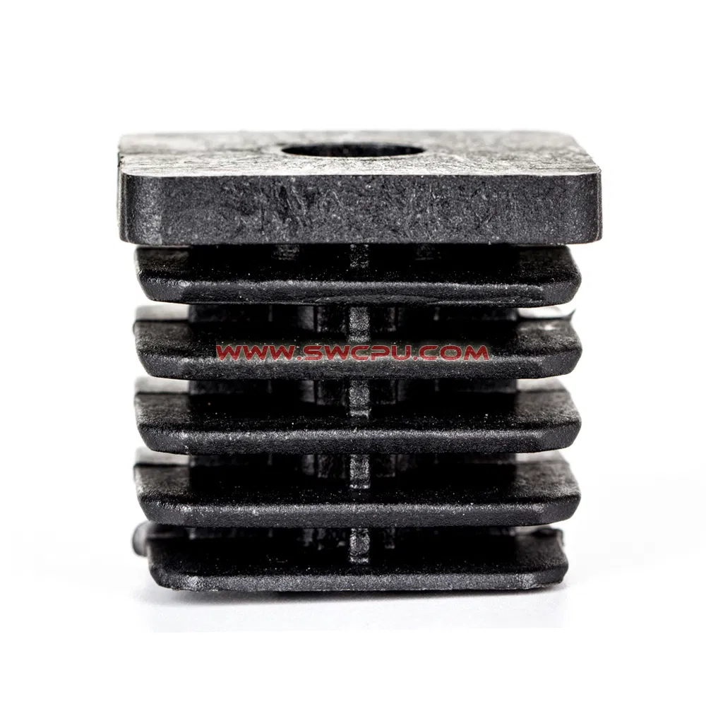 Customized Injection Mold LDPE Rectangle Tube/Pipe Plastic Caps for Steel Tubing