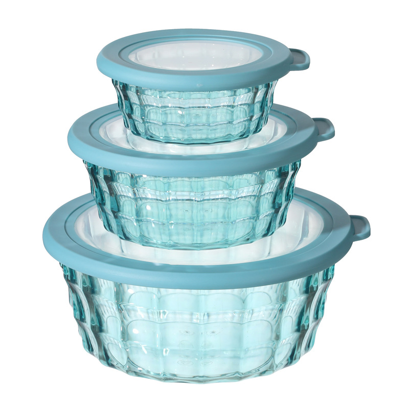 Durable Round Plastic Lunch Box with Secure Latch Closure