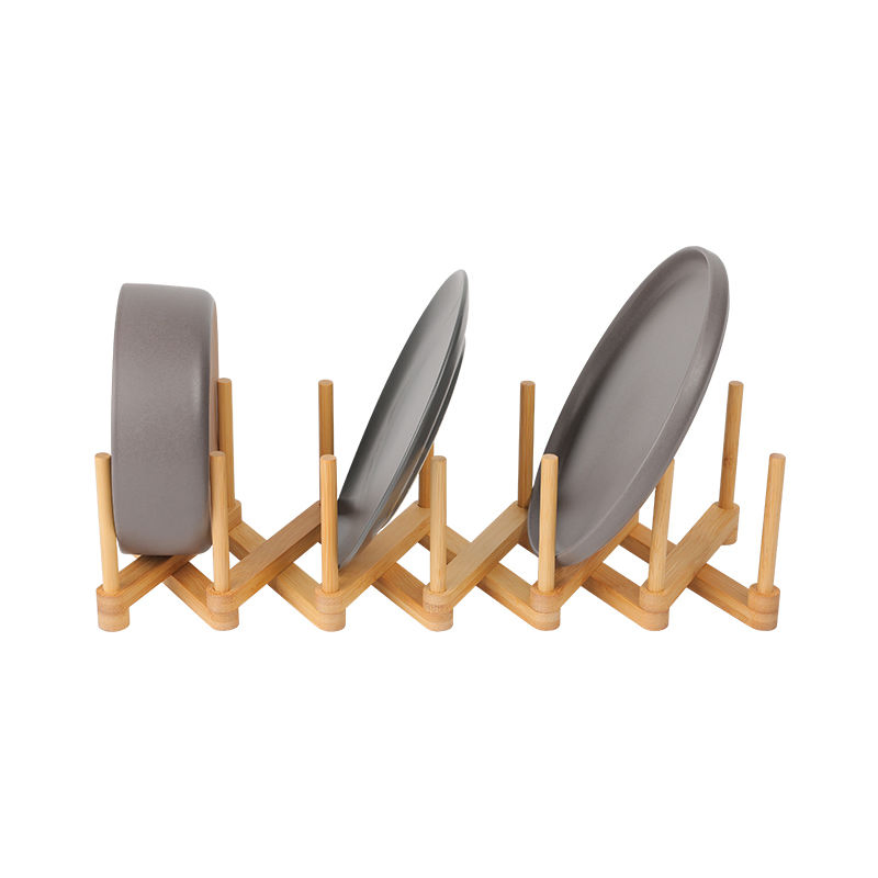 Kitchen Accessories Organizer Bamboo Drain Rack Dish Drying Rack