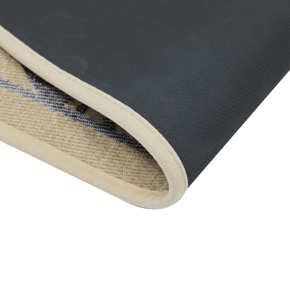 Handmade Washable Door Mat with Natural Rubber Backing Design