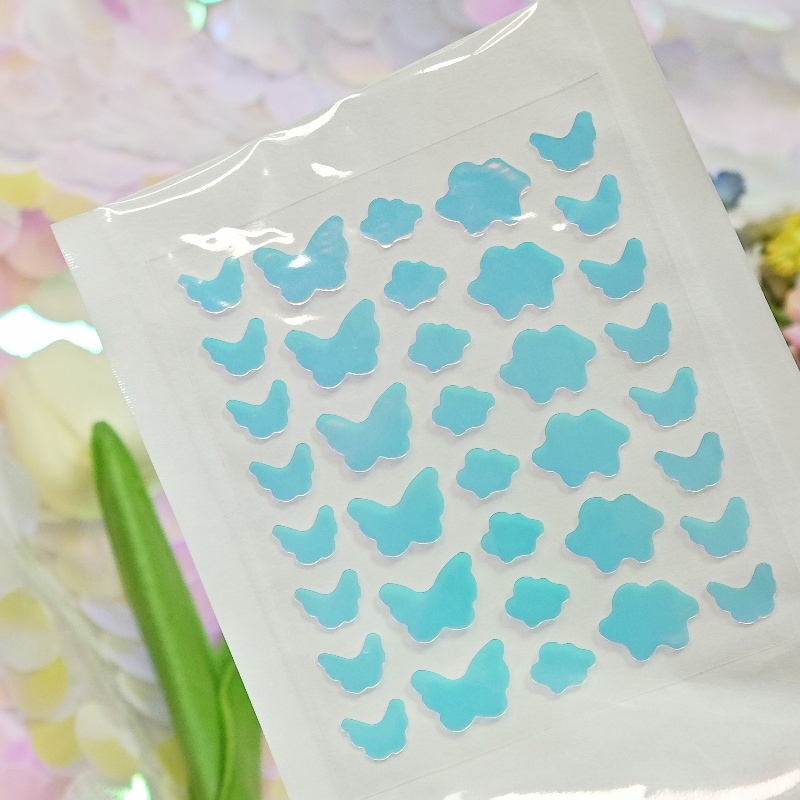 Popular Design Wholesale 36 Hydrocolloid Zit Patch Cute Butterfly Dolphin Holographic Sticker Pimple Patch Custom for Healing