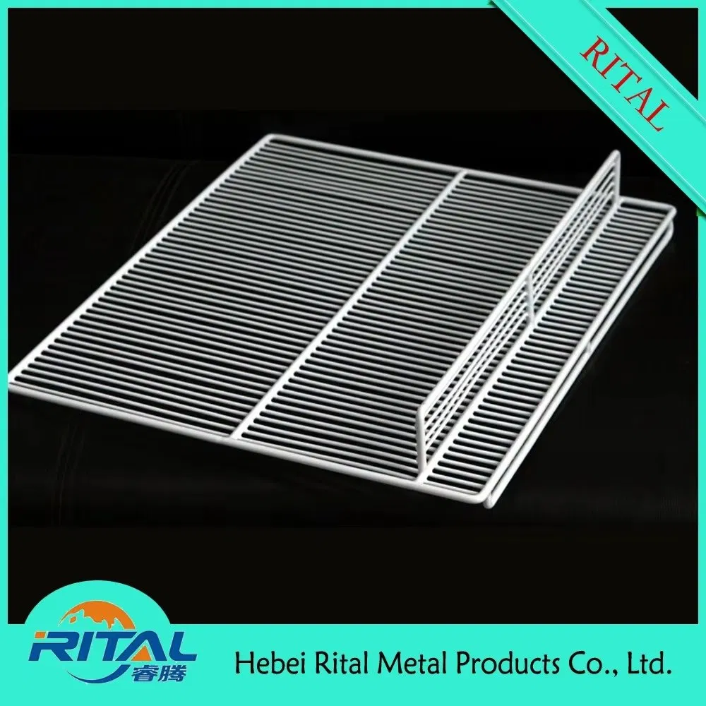 Custom Size PE Coated Hanging Refrigerator Shelves Iron Wire Display Freezer Shelf Rack
