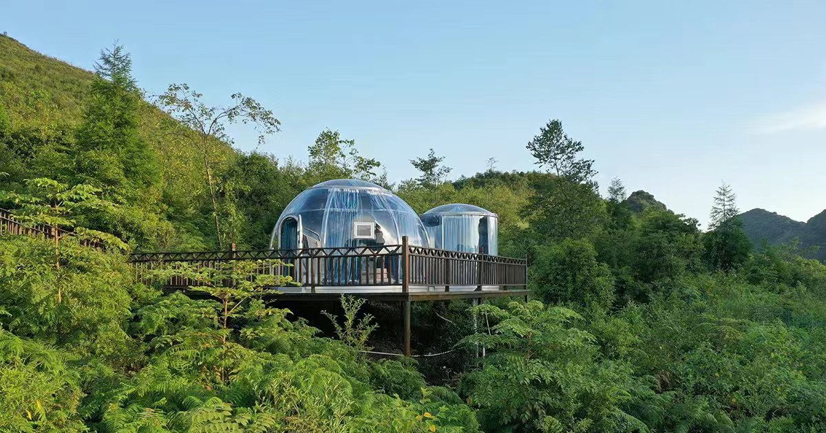 Popular Polycarbonate Bubble Room PC Sheet Star Room Transparent Night Polycarbonate Solid Sheet Igloo Tent Star House Ys4.2