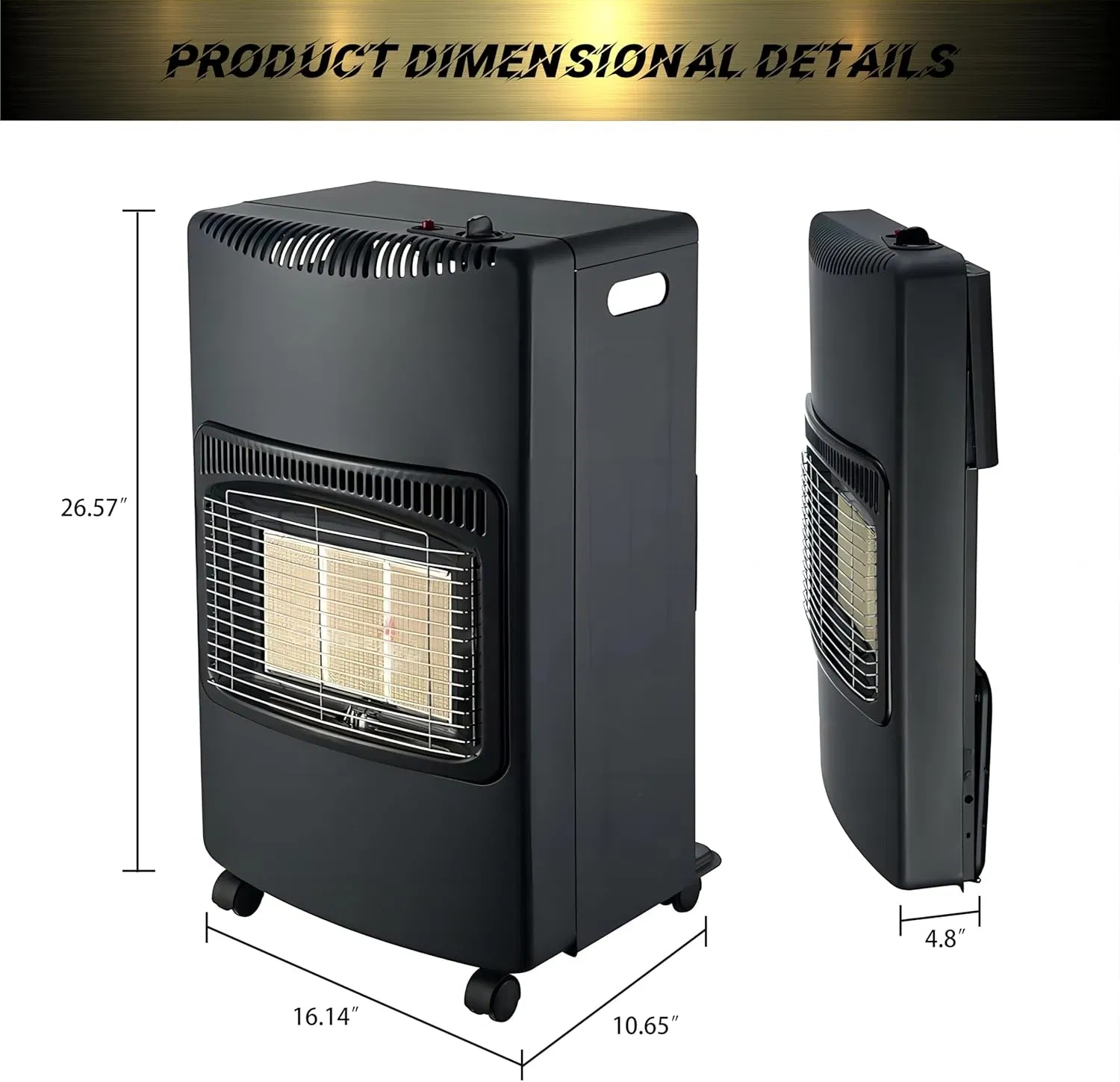 Electric Integrated Mobile Household Freestanding Gas Heater (GAHT4200)