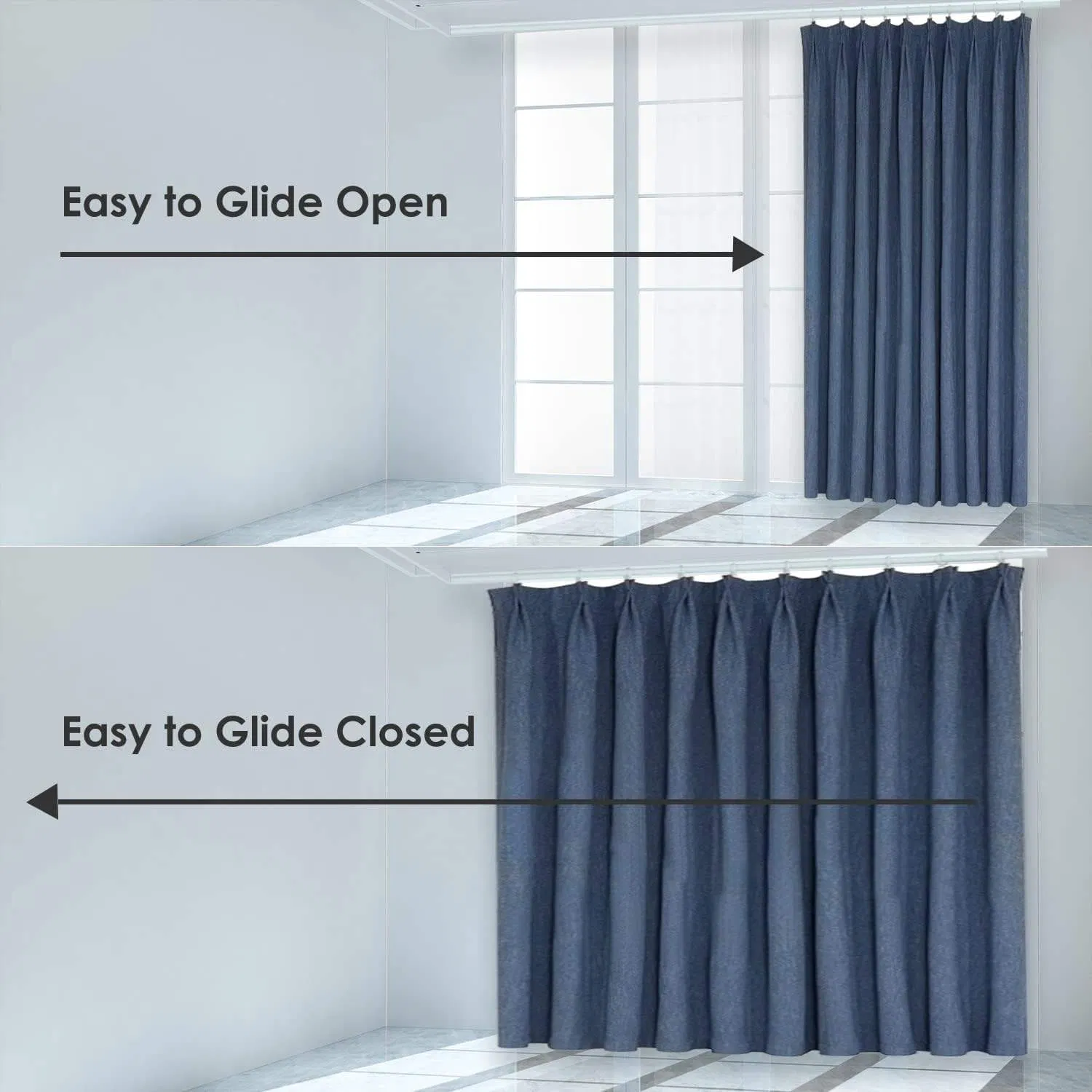Sliding Drop Ceiling Rails Curtains, High Quality Aluminum Curtain Rail Runner, Track Joiner Ceiling Curtain Rail Control