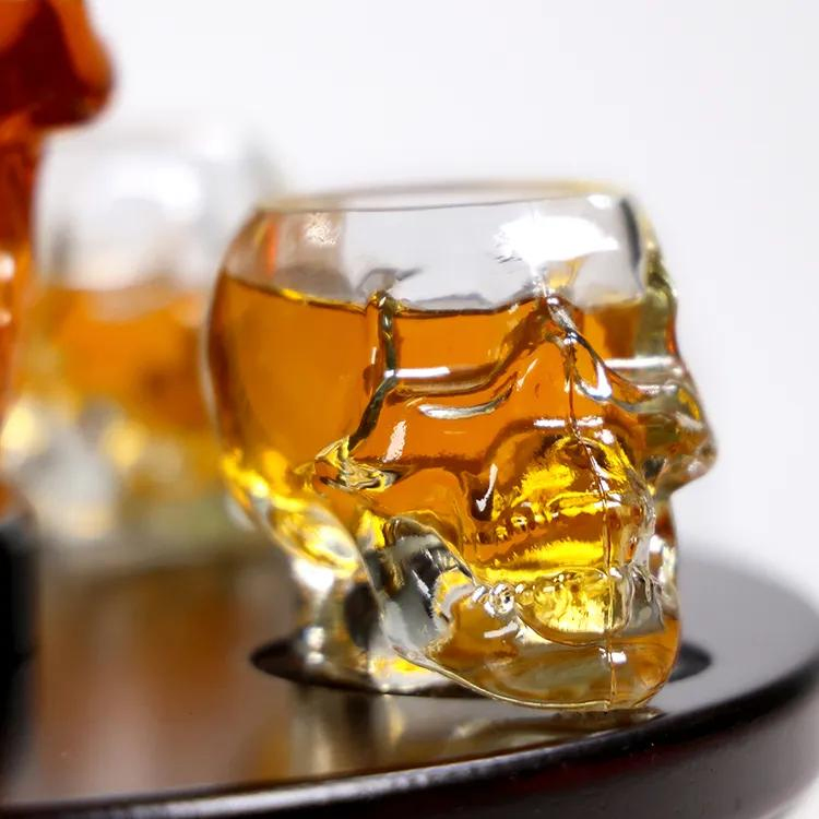 700ml High Borosilicate Handmade Unique Skull Shape Glass Whiskey Wine Decanter