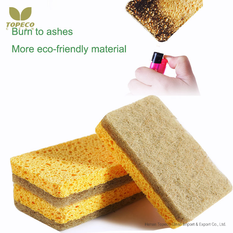 Topeco Reusable Sisal Fiber Cellulose Sponge Natural