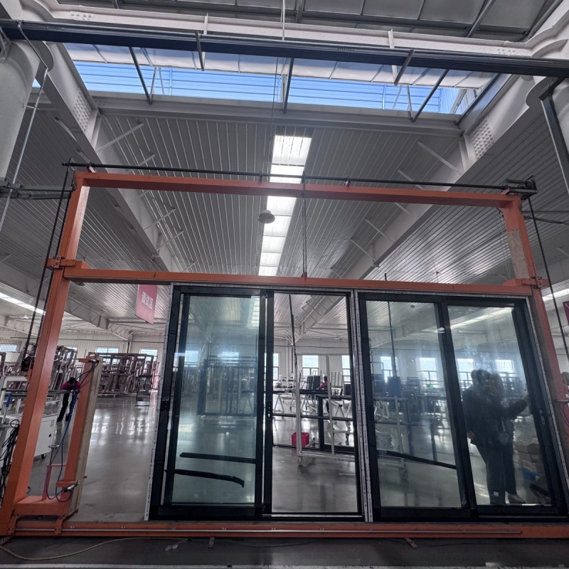 Durable Heavy Duty Thermal Break Exterior Door Outdoor Sound Insulation Double Glazing Sliding Balcony Window Door