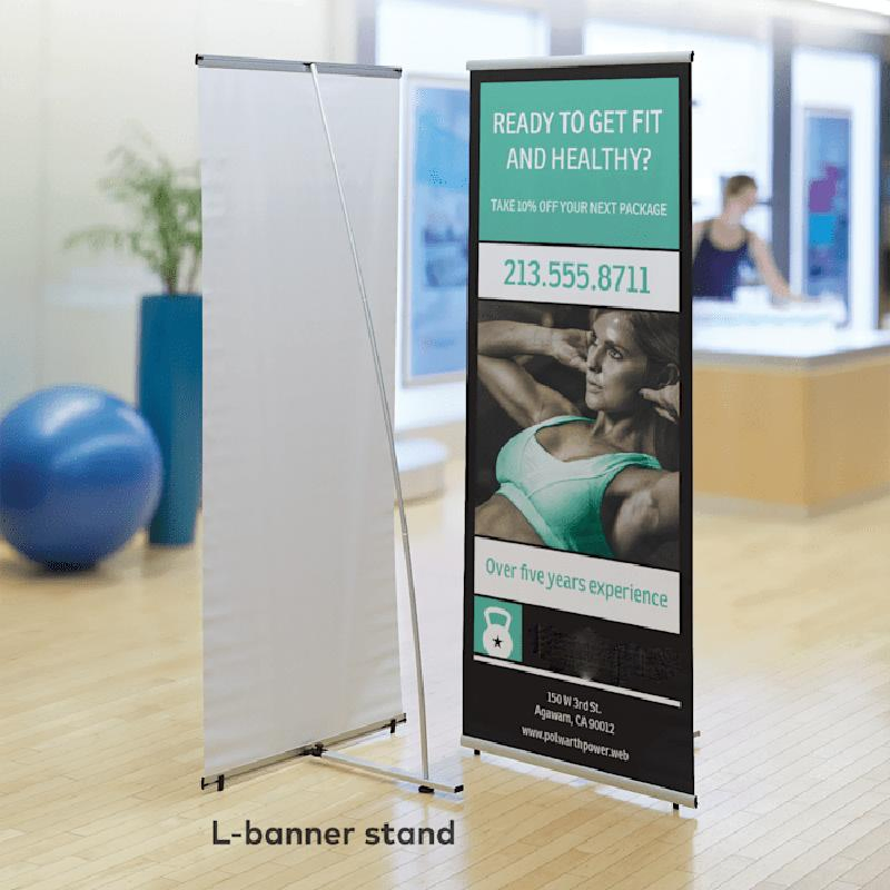 Factory Custom High Quality Korea Flex Exhibition Style Adjustable Metal X Banner Stand L Banner 100 x 200 Door Frame X Banner