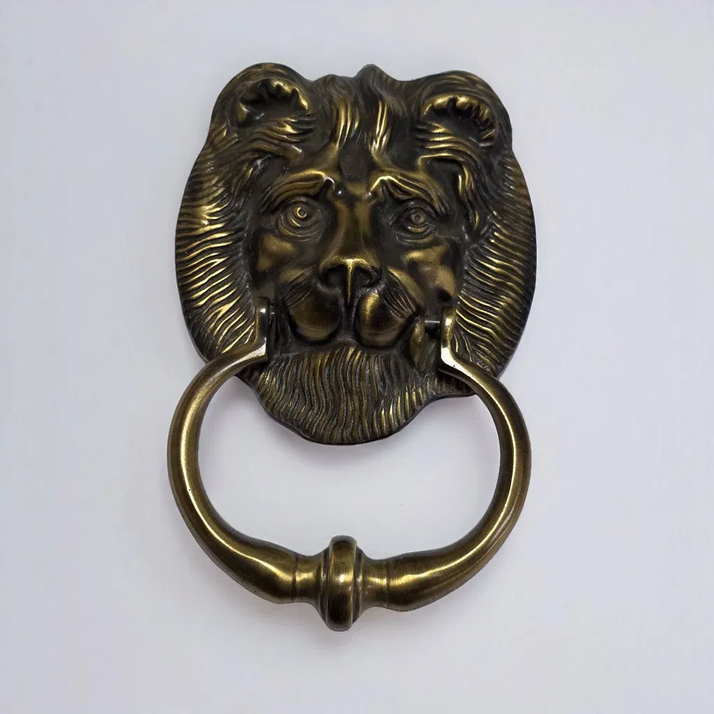 Majestic Brass Lion Door Knocker for Elegant Home Entrances