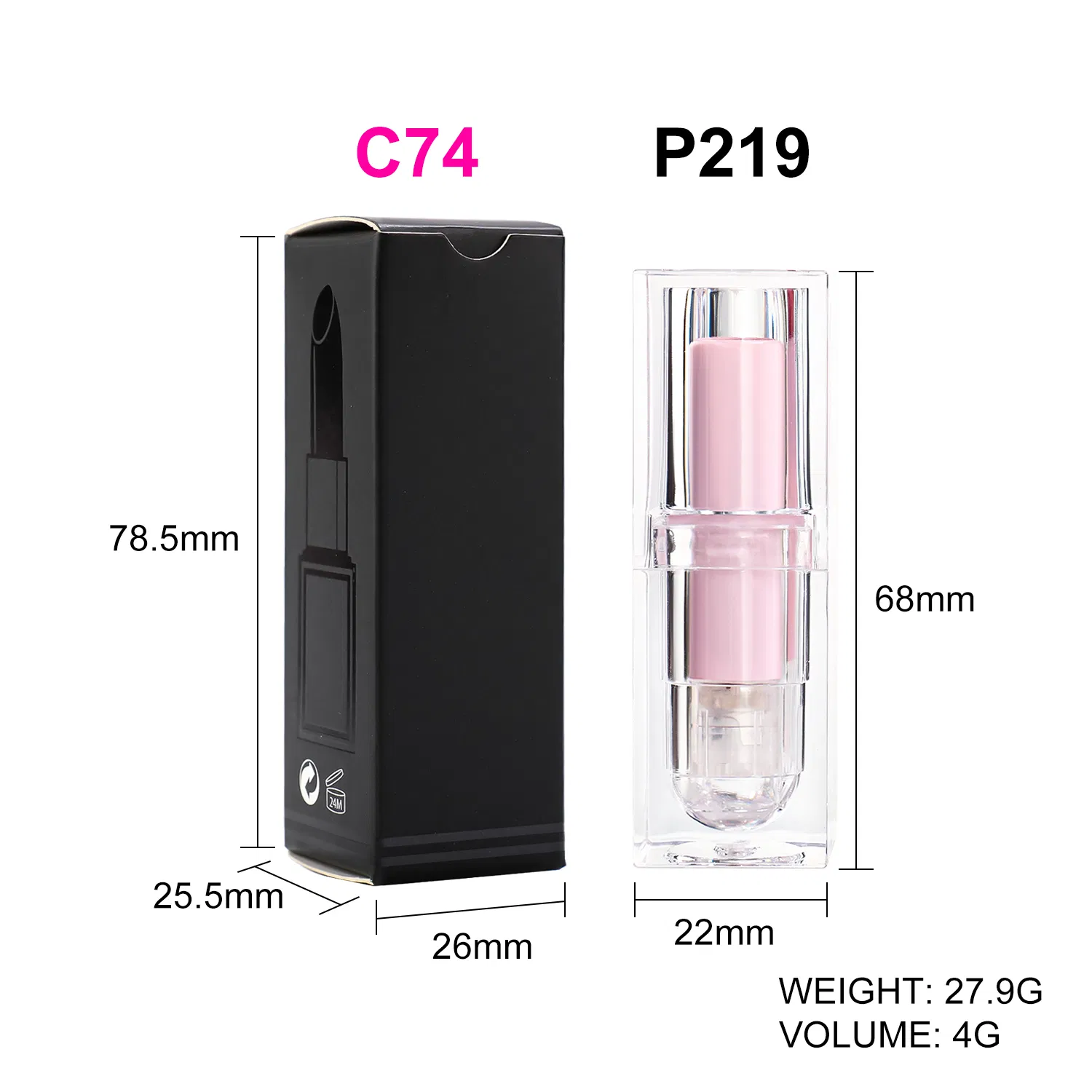 Chinese Cosmetic Makeup Manufacturer Natural Plant Fruit Lipstick Makeup Custom Logo
