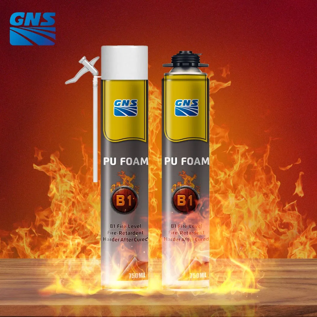 B1 Fireproof Expanding PU Foam Class for Professional Use Stop Burning When There Is No Fire Contact