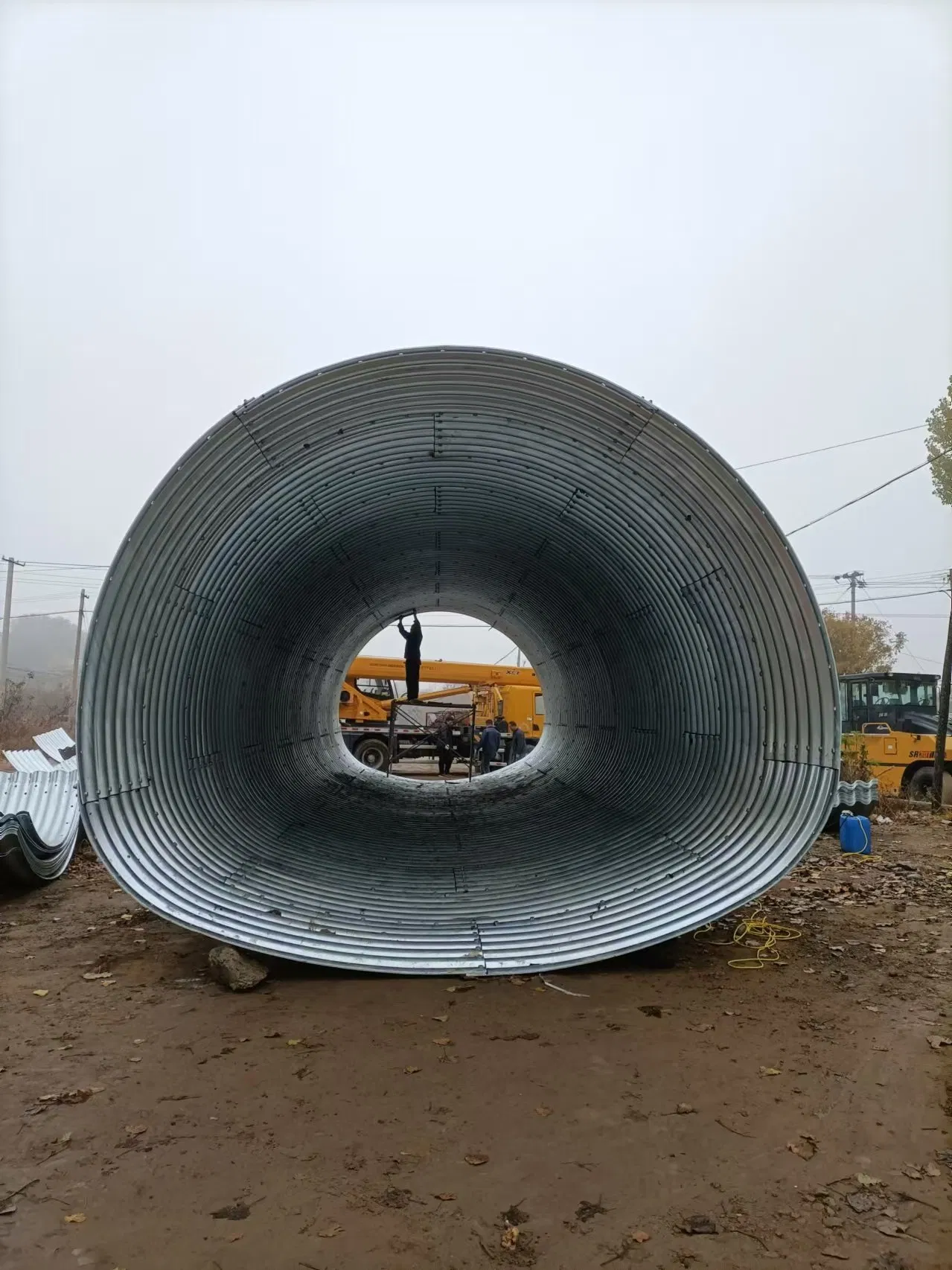 Large Diameter Galvanized Corrugated Steel Culvert Pipe Road Culverts