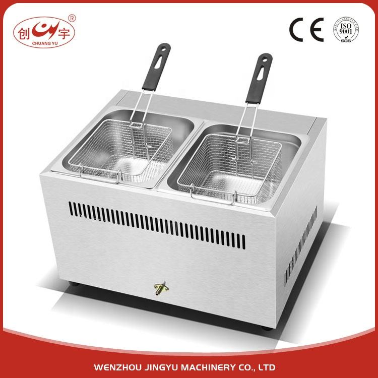 Chuangyu Export Quality Products 16L Gas Frying Hot Dog Fryer Machine for Fried Chicken