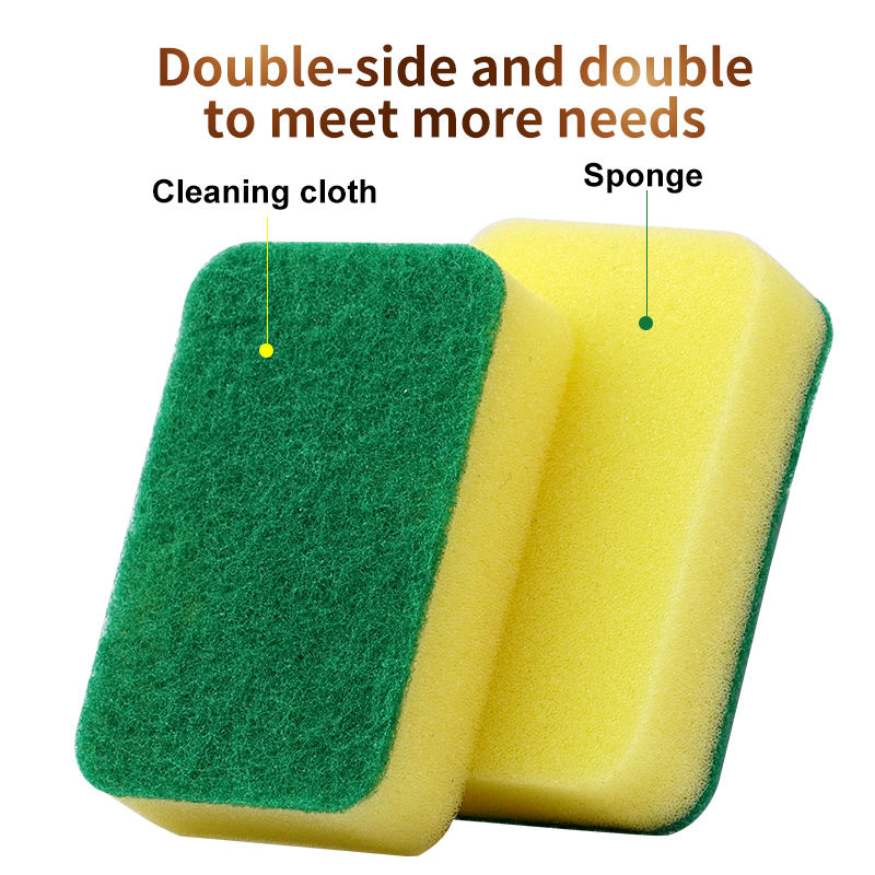 Dishes Pans Scrubbing Sponges Kitchen Cleaning Sponge Scrubber Polyurethane Foam Scrub Abrasive Scouring Pad