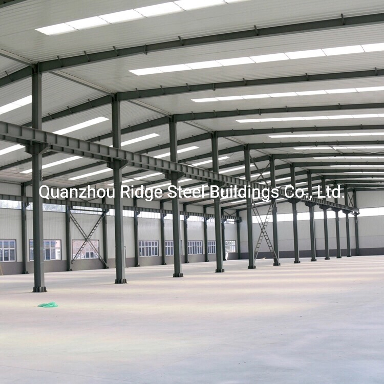 Welded H Column Slope Roof Steel Structure Building Workshop