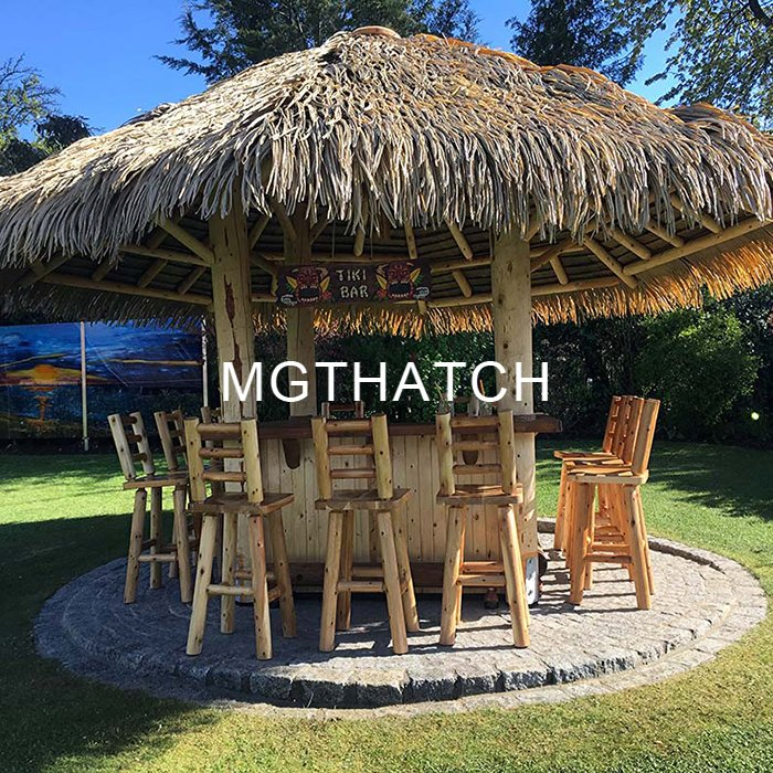 Synthetic Artificial Ridge Palm Thatch Panel