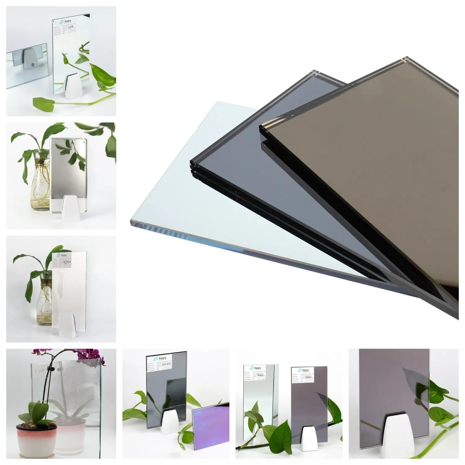 Guangzhou Factory Wholesale 2mm-12mm Colored Toughened Tempered Sheet Laminated Decorative Cheap Price Mirror Glass