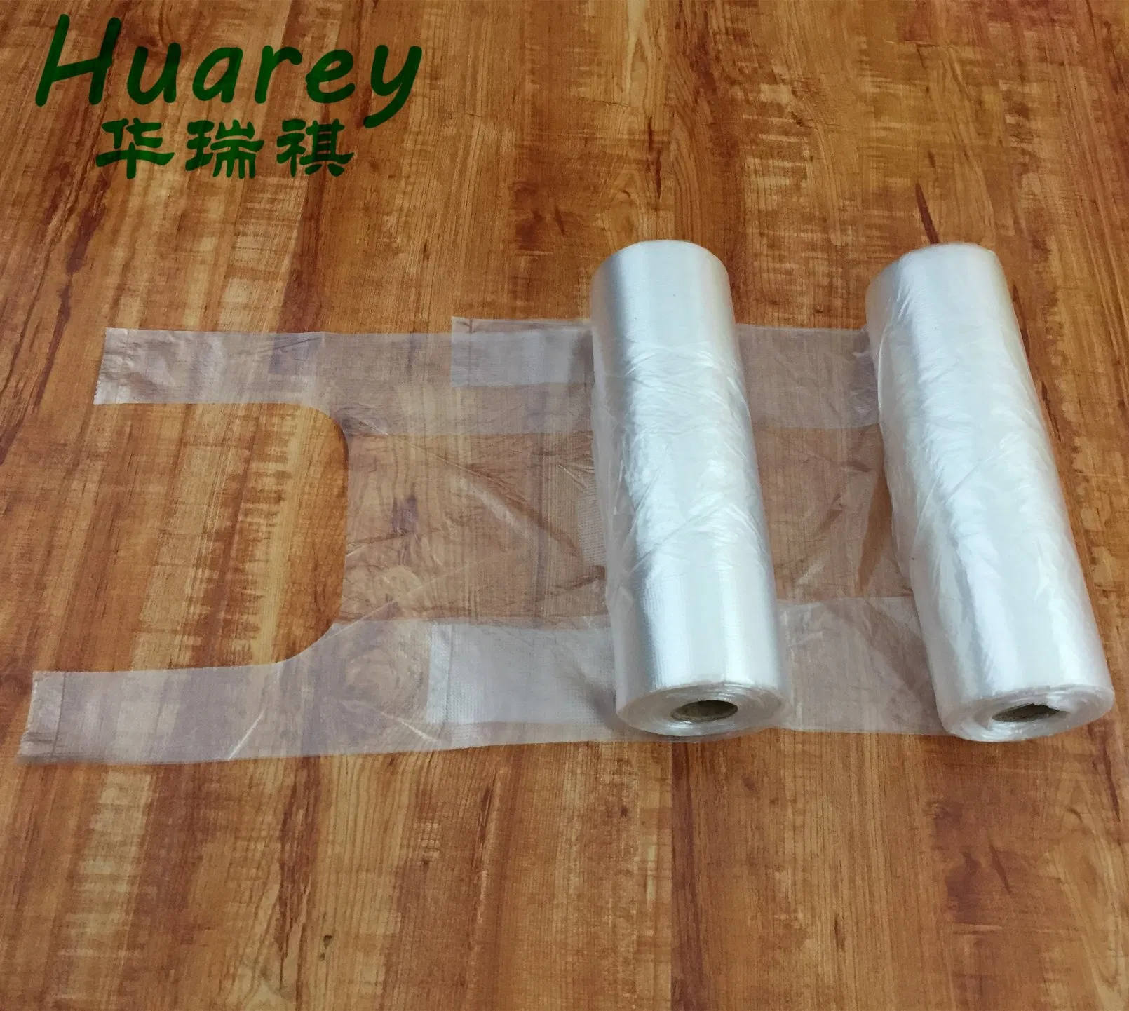 Roll of HDPE LDPE Plastic Packaging T-Shirt Bags