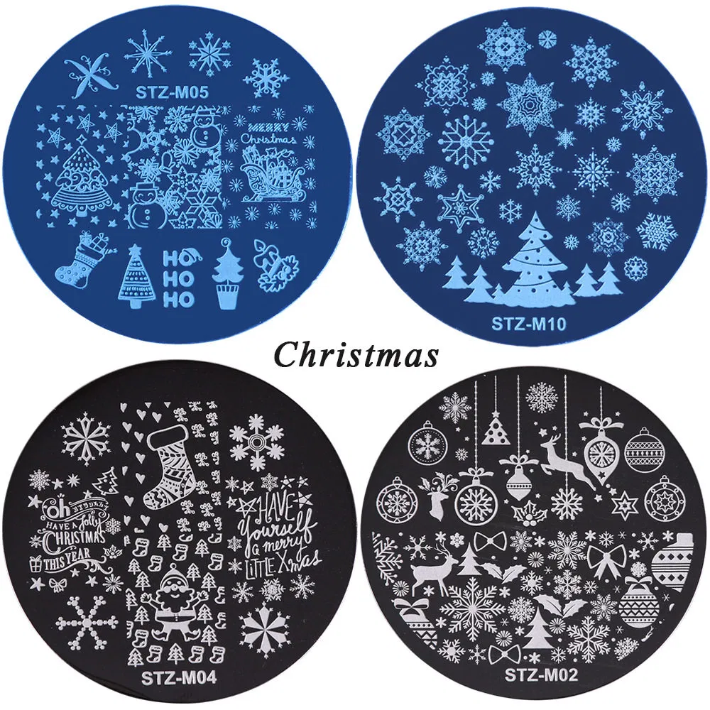 Lace Nail Art Stamping Plates Set Metal Templates Stencil