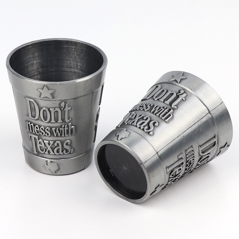 Factory Custom Antique Zinc Alloy Metal City Landmark Design Tourist Souvenir Shot Glass