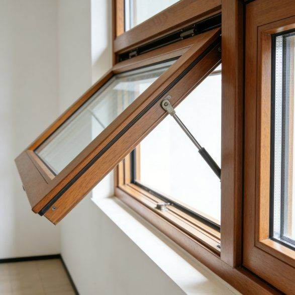 Modern Style Solid Wood Composite Window with Outward and Inward Opening