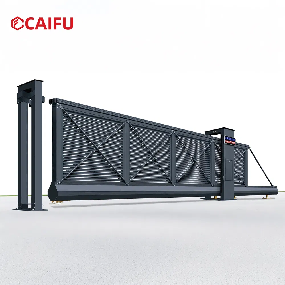 Cantilever Sliding Gate Aluminum Alloy Industry Self-Supporting Electric Automatic Gate Outdoor