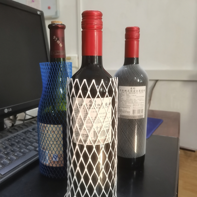 Durable Mesh Wine Bottle Net for Secure Elastic Nylon Shipping and Storage Packaging