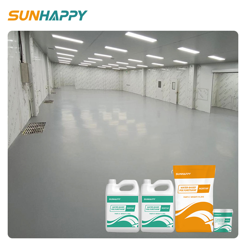 Flexible PU Mortar Floor Waterproofing Material High Strength Crack-Resistant Water-Based Polyurethane Mortar