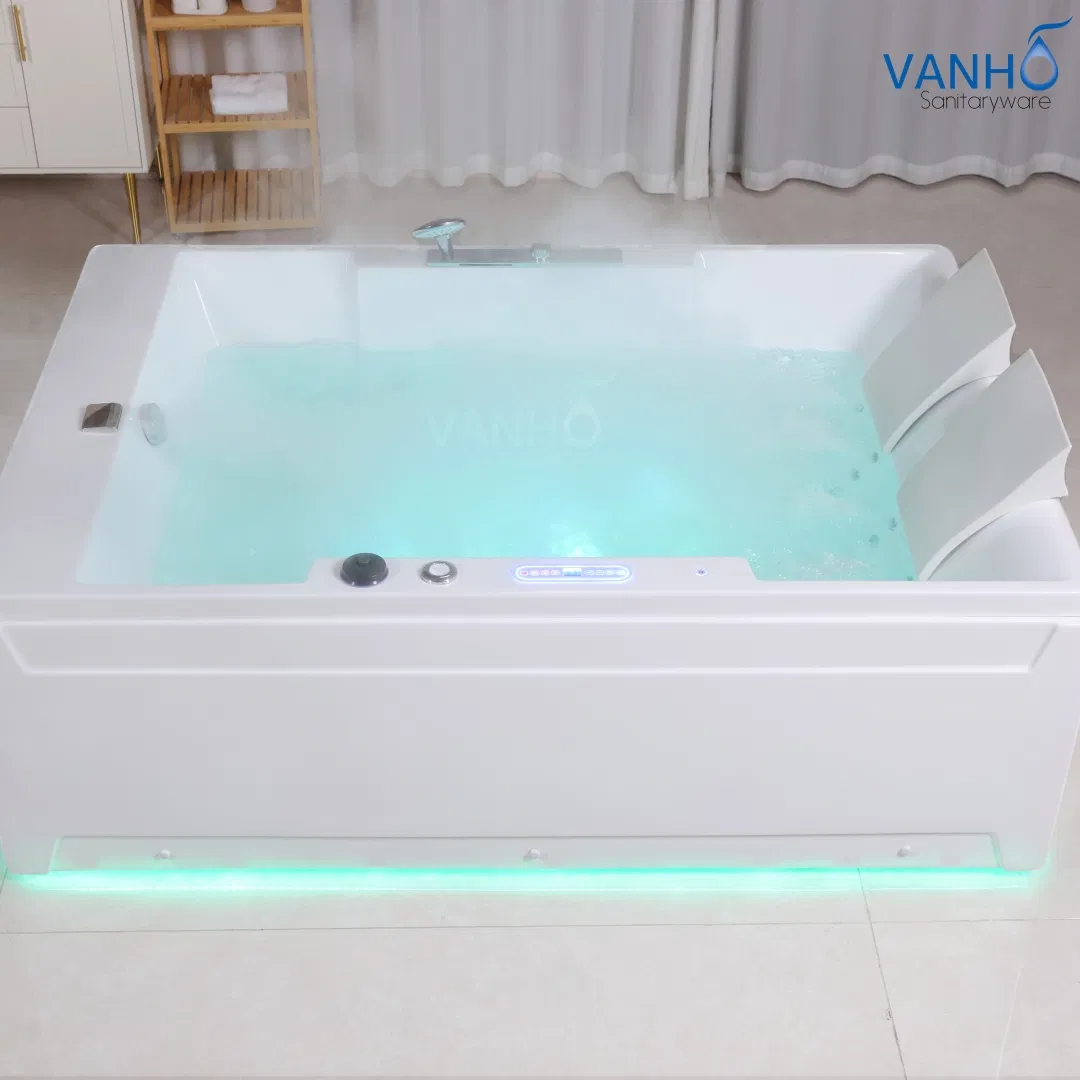 Угловая акриловая ванна с гидромассажем и ароматерапией