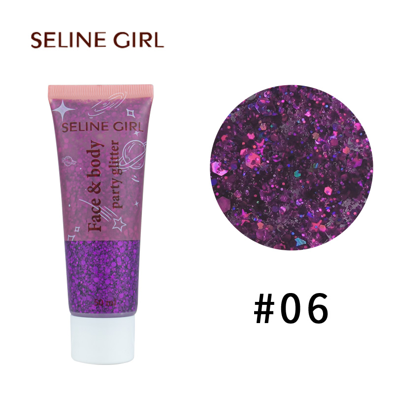 Seline Girl 50ml Face Hair Body Gel Stage Nightclub Glitter