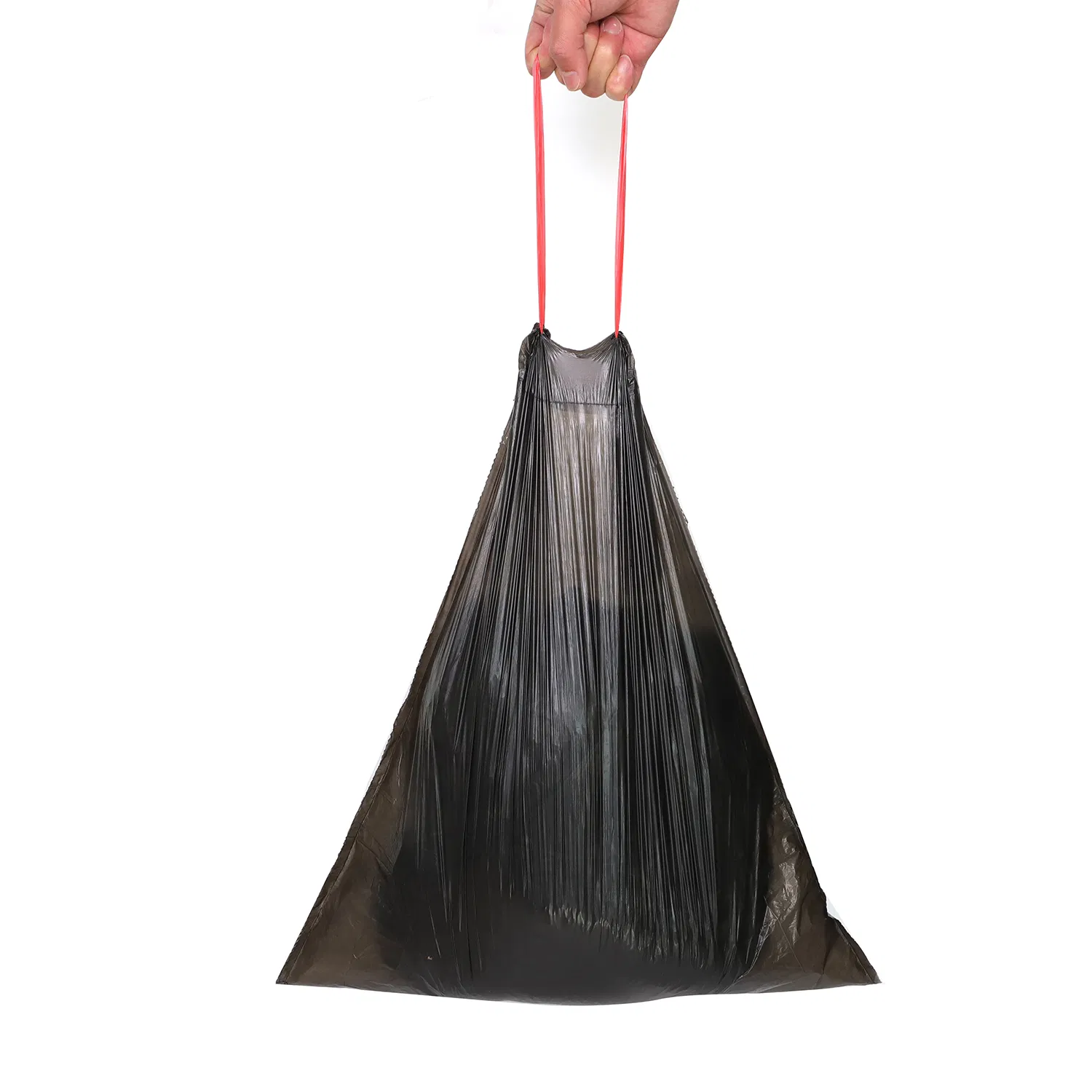 13 Gallon Black Plastic Drawstring Trash Garbage Bag PE Bags