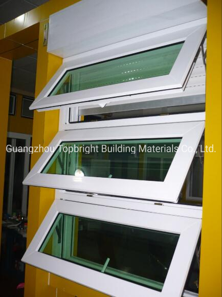 PVC/Upv Vinyl Tophung Window with Energy Saving with Tempered Clear Glass