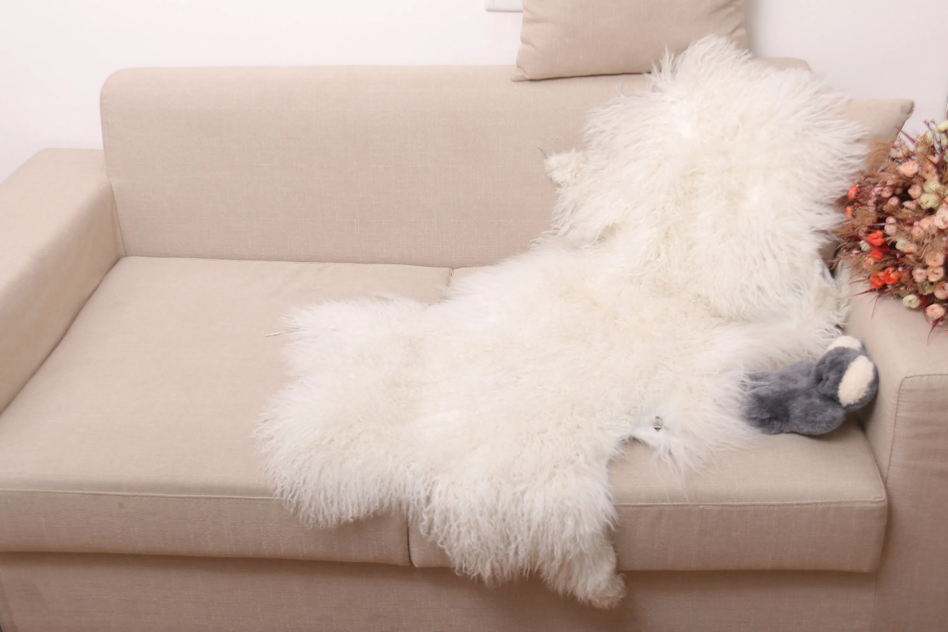 Luxury Mongolian Lambskin Natural Pelt