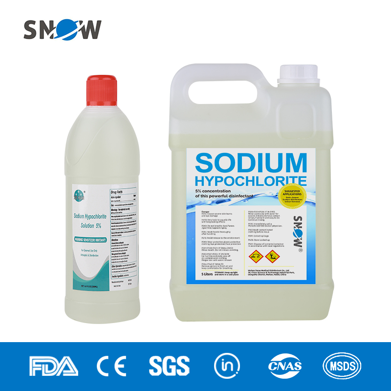 2024 Wholesale Stock 5% Sodium Hypochlorite Antibacterial Bleach Solution