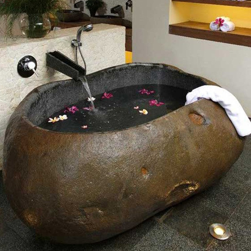 Handcrafted Granite Marble Bath Tub for Kitchen and Outdoor Use