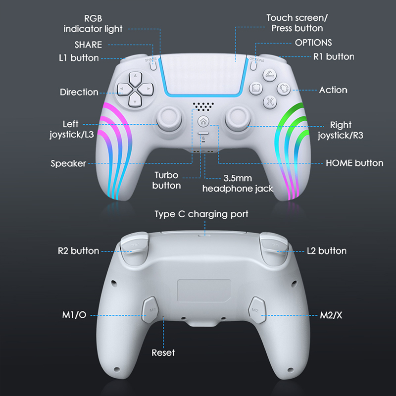 Беспроводной RGB-геймпад HS-PS5230 для P5