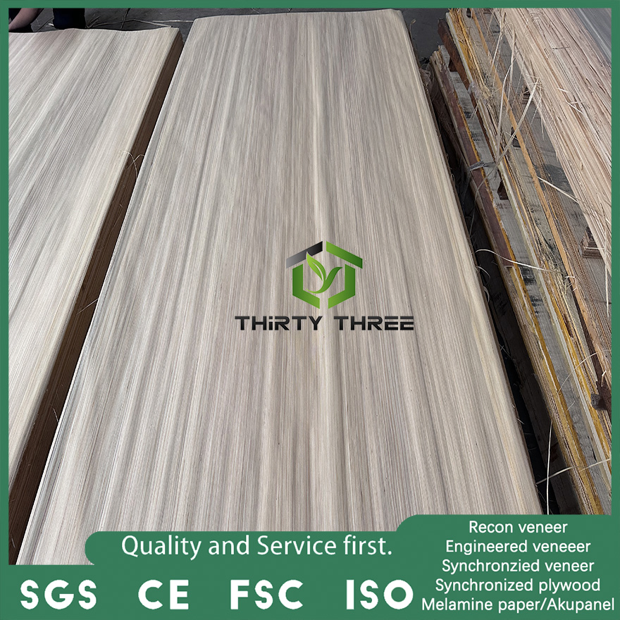 1270mm*2500mm Recon Poplar Wood Veneer Engineered Veneer for Plywood Making