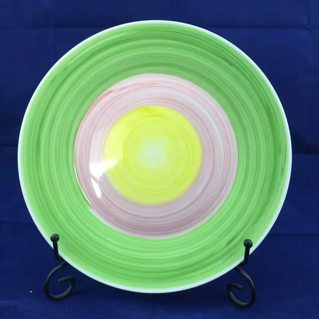 8"Soup Dessert Plate Color Line Porcelainware Ceramics Tableware