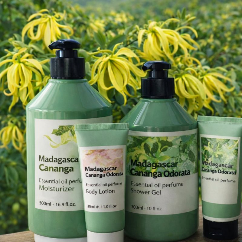 Ylang-Ylang Hotel Amenities Shampoo Set with Shower Gel Conditioner and Body Lotion