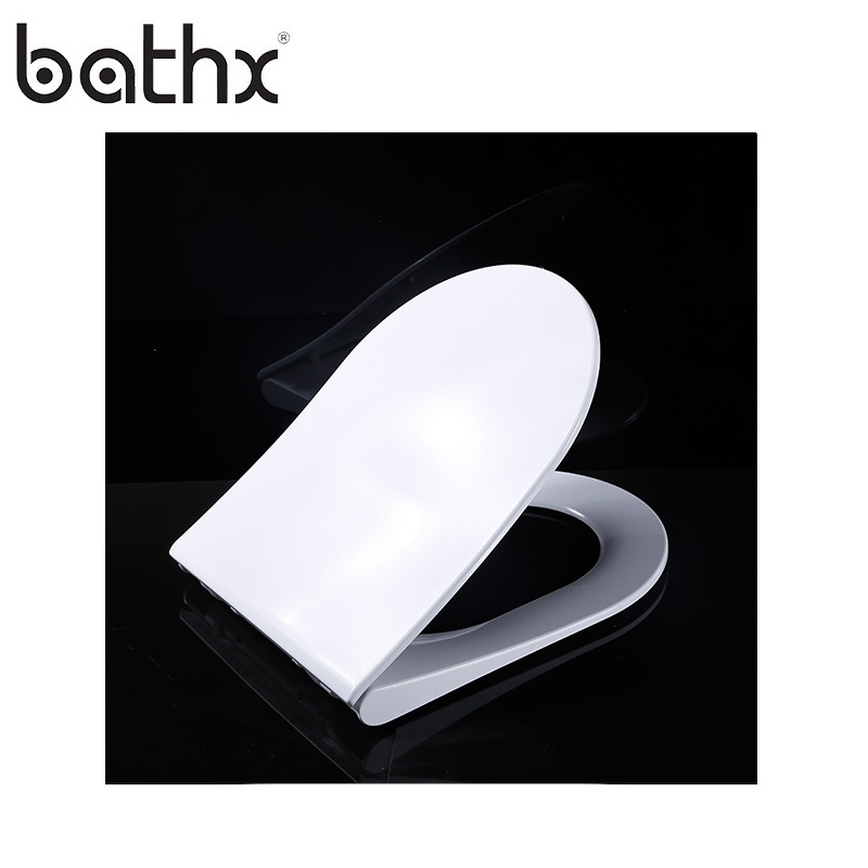 Hotel Wc UF Material Elongated Toilet Seat for Washroom Soft Closing Bidet Cover