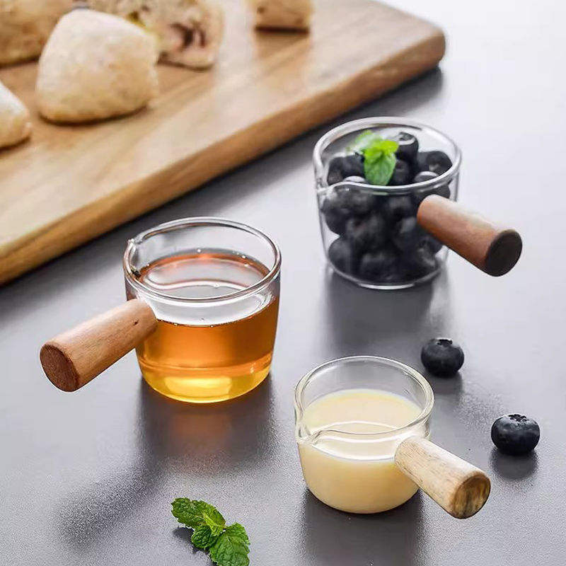Japanese Style Mini Sauce Sharing Cup with Wooden Handle