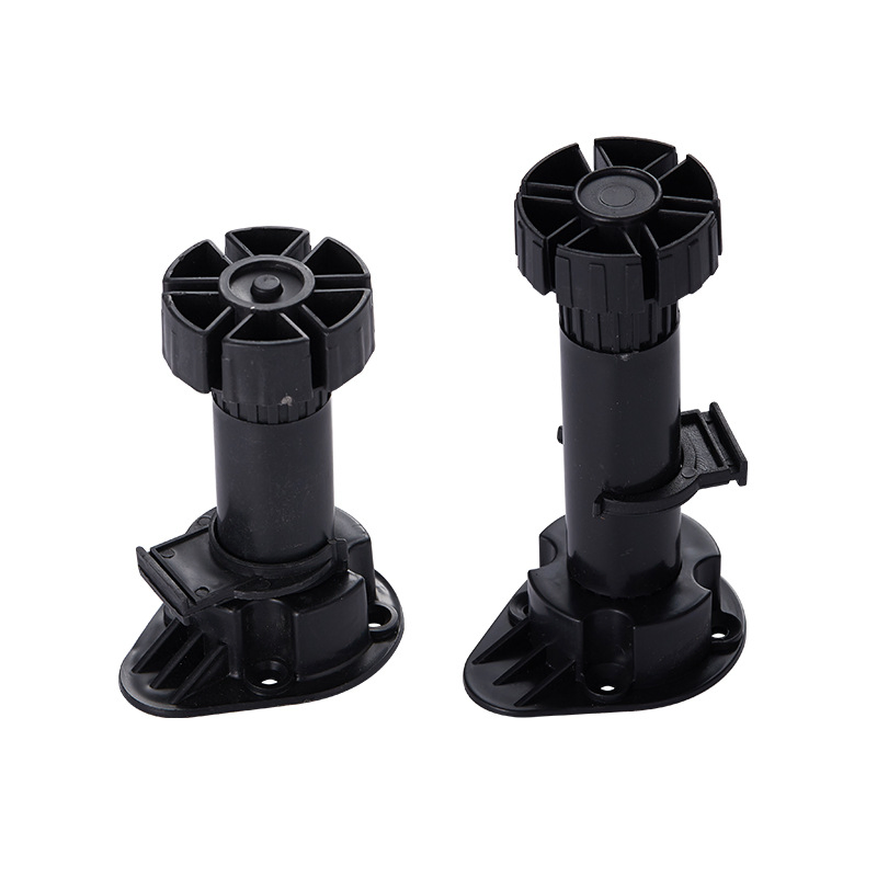 Jnz 80-100mm Furniture Plastic Black Leveling Plastic Sofa Leg