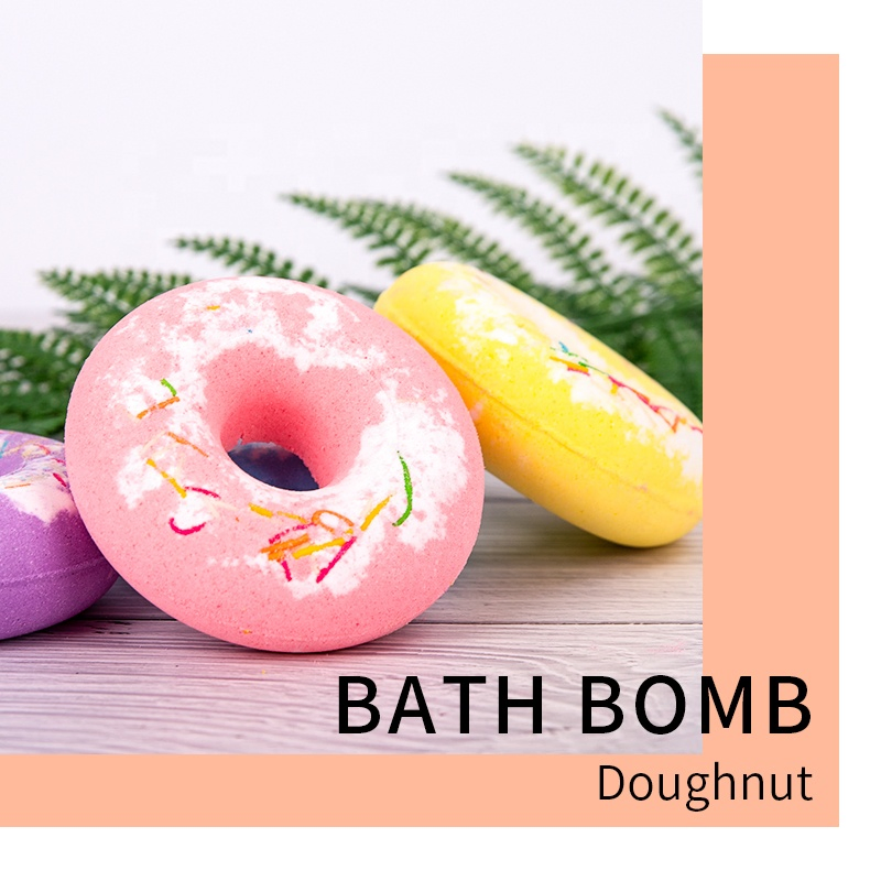 Private Label Wholesale Adult Bubble Natural Vegan Flower Donut Mini Organic Kid Christmas Bath Bomb
